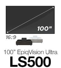 Epson EpiqVision Ultra Short Throw LS300 3LCD Smart Laser Projector, 3600 Lumens Color & White Brightness, HDR, Android TV, Yamaha Speakers, Bluetooth, Sports, Gaming, Movies - White (Renewed)