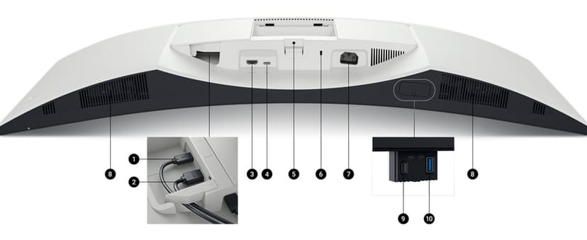 Dell 34 Plus USB-C Curved Monitor - S3425DW - 34-inch (3440 x 1440) up to 120 Hz 21:9 Display, VA Panel, AMD FreeSync Premium, 99% sRGB, 95% DCI-P3, Integrated Speakers, 3000:1 Contrast Ratio