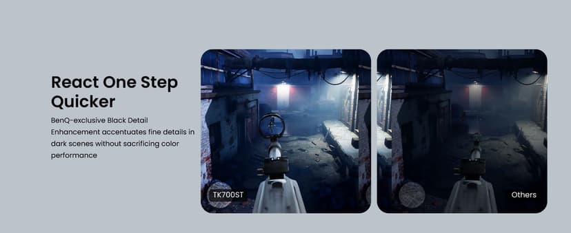 BenQ TK700ST 4K HDR 3000 Lumens Short Throw Movie and Gaming Projector | 4ms Response Time | 240Hz Refresh Rate | HDR10 & HLG | ARC/eARC Support | 2D Keystone | 1.2x Zoom | Golf Simulation