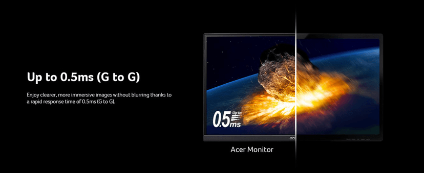 Acer Nitro 27” 4K UHD 3840 x 2160 Gaming IPS Monitor | AMD FreeSync Premium | Up to 160Hz Refresh Rate with DFR to FHD 320Hz| Up to 0.5ms | 1 x Display Port 1.4 & 2 x HDMI 2.1 Ports | VG270K V4bmiipx