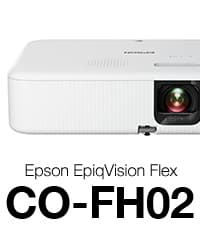 Epson EpiqVision Flex CO-W01 Portable Projector, 3-Chip 3LCD, Widescreen, 3,000 Lumens Color/White Brightness, 5 W Speaker, 300-Inch Home Entertainment and Work, Streaming Ready