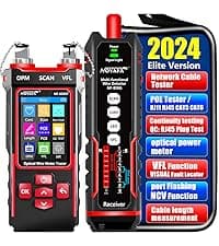 NOYAFA NF-859GK Network Cable Tester with IP Tester 10mw Visual Fault Locator,PING/POE/RJ45 RJ11 CAT5 CAT6 Cable Toner Ethernet Tester for Phone Lines CAT3, Ethernet,Wire Tracer LAN Network Tool
