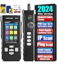 NOYAFA NF-859GK Network Cable Tester with IP Tester 10mw Visual Fault Locator,PING/POE/RJ45 RJ11 CAT5 CAT6 Cable Toner Ethernet Tester for Phone Lines CAT3, Ethernet,Wire Tracer LAN Network Tool