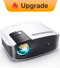 GooDee Smart 4K Projector with WiFi and Bluetooth, Google TV-Licensed Outdoor Movie Projector with Netflix / Prime Video / YouTube Built-in, Keystone Voice Control Home Theater