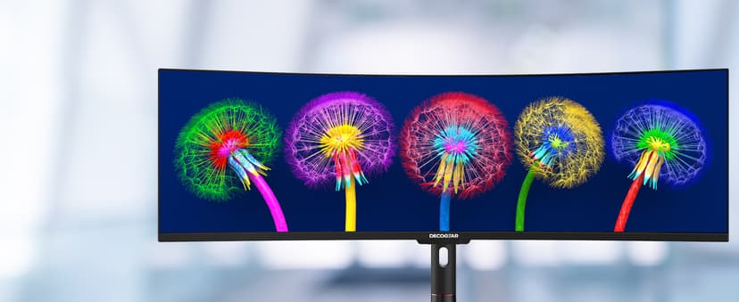 Deco Gear 49" Curved Ultrawide 5K Gaming Monitor, 32:9, 120 Hz, 101% NTSC 100% sRGB, Adjustable, Home Office and Entertainment Workstation
