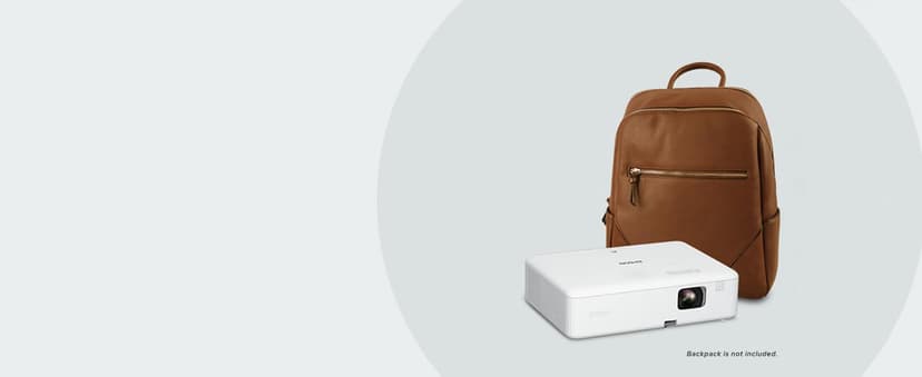 Epson EpiqVision Flex CO-W01 Portable Projector, 3-Chip 3LCD, Widescreen, 3,000 Lumens Color/White Brightness, 5 W Speaker, 300-Inch Home Entertainment and Work, Streaming Ready