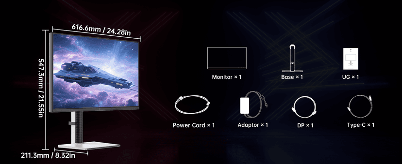 KTC 27 Inch Dual Mode Mini LED Monitor - 4K UHD at 160Hz & 1080P FHD 320Hz Gaming Monitor, 65W Type-C Port, HDR1400 Fast IPS Panel, Adaptive-Sync, HDMI 2.1 & DP 1.4, Height Adjustment, VESA Wall Mount