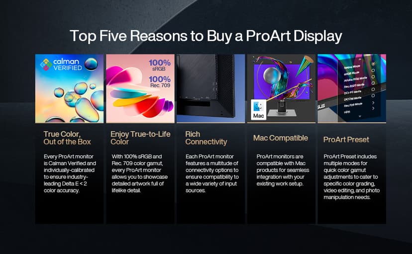 ASUS ProArt Display PA248QV 24.1” WUXGA (1920 x 1200) 16:10 Monitor, 100% sRGB/Rec.709 ΔE < 2, IPS, DisplayPort HDMI D-Sub, Calman Verified, Anti-glare, Tilt Pivot Swivel Height Adjustable, Black