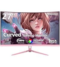 24 inch 3000R Curved Monitor 100Hz FHD 1920x1080p Refresh Rate 16:9 Aspect Ratio Ergonomic Tilt & VESA Compatible - Home Office Gaming Monitor Sync Visual Experience for Work & Play,HDMI * 2