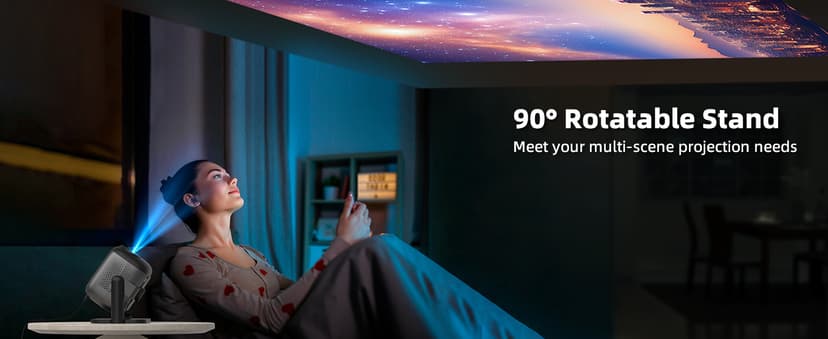 Netflix Officially Licensed Projector,BETTDOW Closed-Design Projector with Wifi 6 and Bluetooth 5.2,Intelligent Voice Assistant,Electric Focus Projector for Netflix/YouTube/Prime Video/D+