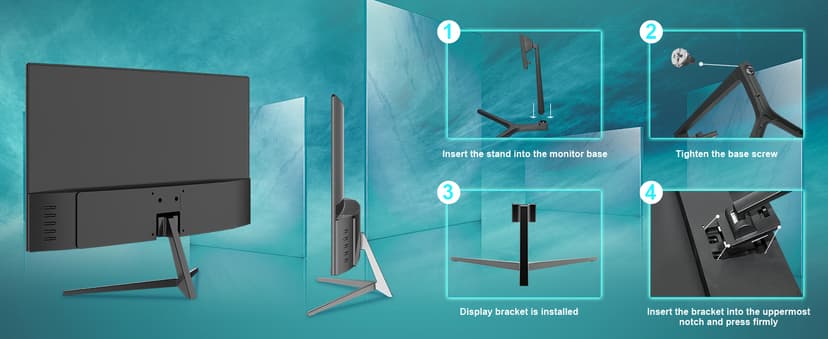 24 inch 3000R Curved Monitor 100Hz FHD 1920x1080p Refresh Rate 16:9 Aspect Ratio Ergonomic Tilt & VESA Compatible - Home Office Gaming Monitor Sync Visual Experience for Work & Play,HDMI * 2