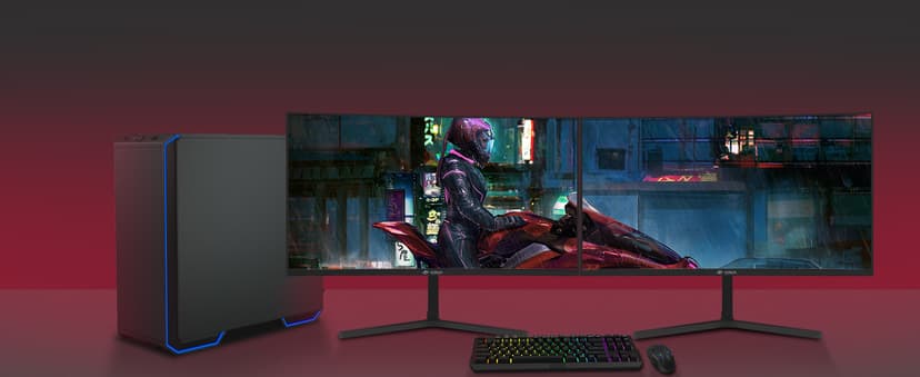 CRUA 24” Curved Gaming Monitor, 180Hz/144Hz FHD 1080P, Support 120% sRGB, AMD FreeSync, Low Motion Blur, Wall Mount Installs Compatible, for Office and Games(HDMI 1.4 & DP 1.2) – Black