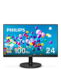 Philips 221V8LB 22 inch Class Thin Full HD (1920 x 1080) Monitor, 100Hz Refresh Rate, VESA, HDMI x1, VGA x1, LowBlue Mode, Adaptive Sync, 4 Year Advance Replacement Warranty