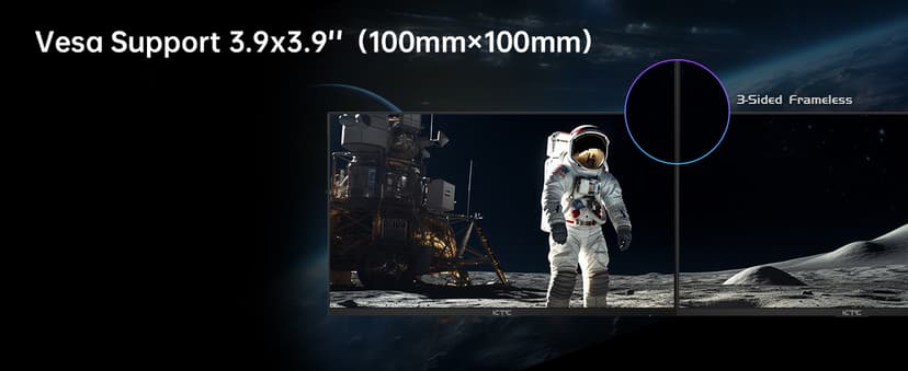 KTC 27" 4K UHD 144Hz Gaming Monitor - Fast IPS Panel 160Hz 1ms GTG, HDR400 132% sRGB, HDMI2.1/DP1.4, VESA Mount, Height/Tilt/Pivot/Swivel Stand, Vertical Monitor Ideal for Gamers, Designers