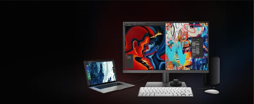 BenQ PD3205U Mac-Ready Monitor 32" 4K UHD | 99% Rec.709 & sRGB | IPS | DeltaE ≤3 | ICC Sync | Calibration Report | AQCOLOR | Uniformity | HotKey Puck | Ergonomic | DisplayPort | USB-C (65W) | USB Hub