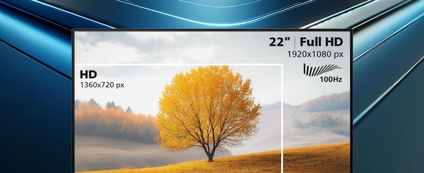 Philips 221V8LB 22 inch Class Thin Full HD (1920 x 1080) Monitor, 100Hz Refresh Rate, VESA, HDMI x1, VGA x1, LowBlue Mode, Adaptive Sync, 4 Year Advance Replacement Warranty