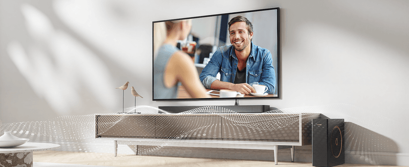 ULTIMEA 5.1.2ch Sound Bar with Dolby Atmos, Surround Sound System for TV with 2 Surround Speakers, Sound Bar for Smart TV, Soundbar with Subwoofer for Home Theater, BT 5.4, HDMI eARC, Skywave F40