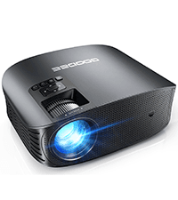 GooDee Smart 4K Projector with WiFi and Bluetooth, Google TV-Licensed Outdoor Movie Projector with Netflix / Prime Video / YouTube Built-in, Keystone Voice Control Home Theater
