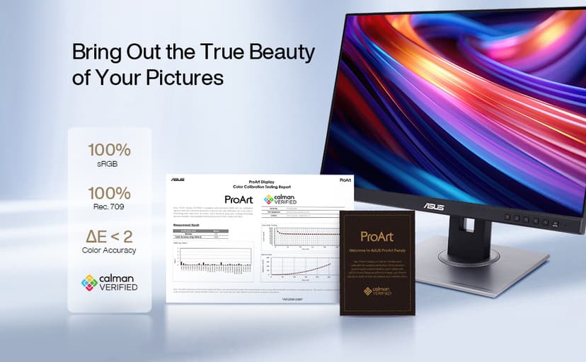 ASUS ProArt Display PA248QV 24.1” WUXGA (1920 x 1200) 16:10 Monitor, 100% sRGB/Rec.709 ΔE < 2, IPS, DisplayPort HDMI D-Sub, Calman Verified, Anti-glare, Tilt Pivot Swivel Height Adjustable, Black