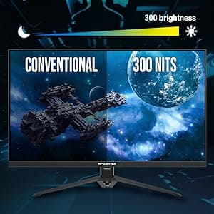 Sceptre 27-inch FHD 1080p IPS Gaming LED Monitor up to 165Hz 144Hz 1ms DisplayPort HDMI, FreeSync FPS RTS Build-in Speakers Gunmetal Black 2022 (E275B-FPT165)