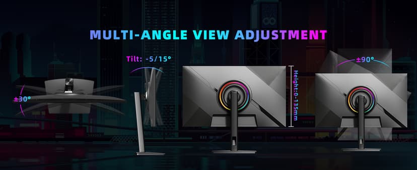 27 Inch 4K 144Hz Gaming Monitor, UHD 3840x2160 Fast IPS Panel PC Monitor, 135% sRGB, HDR400Nit, Freesync & G-sync, Support PS5 120Hz VRR, HDMI 2.1,DP 1.4, Height/Vertical Adjustment