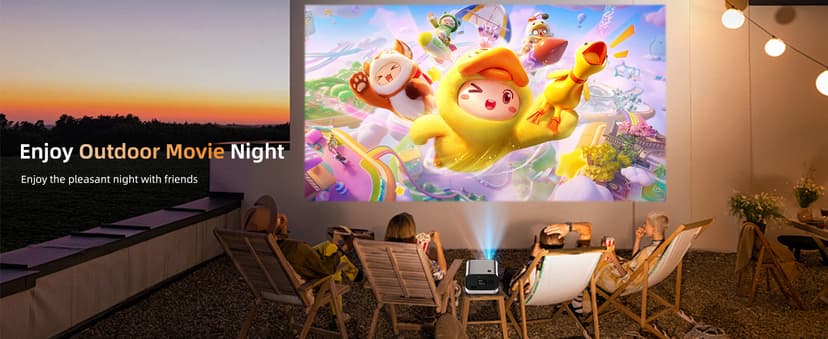 Smart Projector with WIFI and Bluetooth, 800ANSI Native 1080P Portable Projector Built-in Apps, Auto Keystone & Electric Focus Movie Projector for Home Theater, Compatible with IOS/Android/HDMI/USB