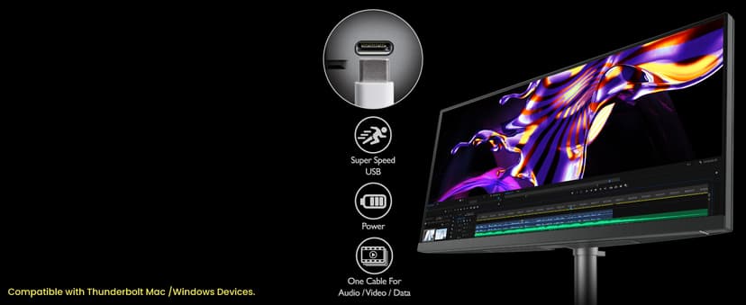 BenQ PD3420Q Ultrawide Creator Monitor for Macbook 34" WQHD 1440p | 100% Rec.709 & sRGB, 98% P3 | IPS | DeltaE ≤3 | Pantone | AQCOLOR | KVM | Calibration Report | Erognomic | USB-C (65W) | USB Hub