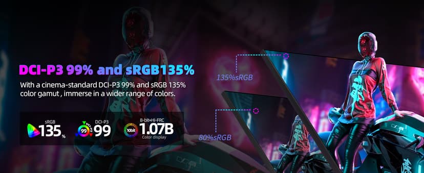 27 Inch 4K 144Hz Gaming Monitor, UHD 3840x2160 Fast IPS Panel PC Monitor, 135% sRGB, HDR400Nit, Freesync & G-sync, Support PS5 120Hz VRR, HDMI 2.1,DP 1.4, Height/Vertical Adjustment