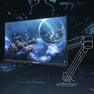 Sceptre 27-inch FHD 1080p IPS Gaming LED Monitor up to 165Hz 144Hz 1ms DisplayPort HDMI, FreeSync FPS RTS Build-in Speakers Gunmetal Black 2022 (E275B-FPT165)
