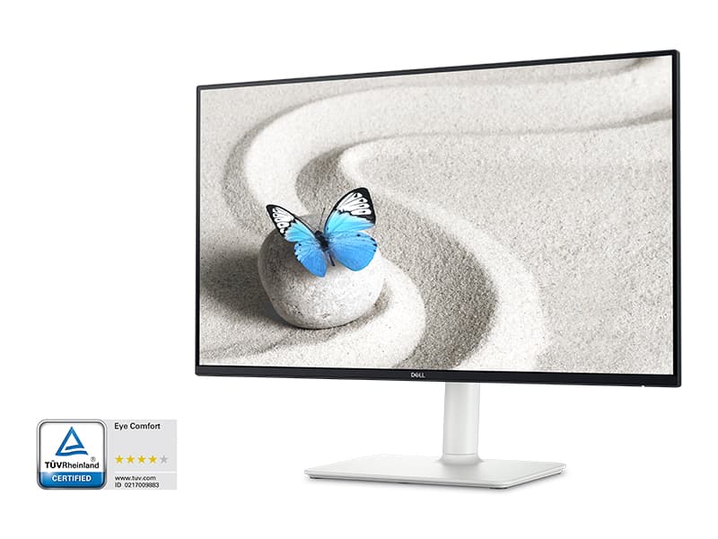 Dell S2425HS Monitor - 23.8 Inch, FHD (1920x1080) Display, 100Hz Refresh Rate 1500:1 Contrast Ratio, TÜV Rheinland Eye Comfort 4 Star, Integrated 2x5W Speaker, Height/Tilt/Swivel/Pivot - Ash White
