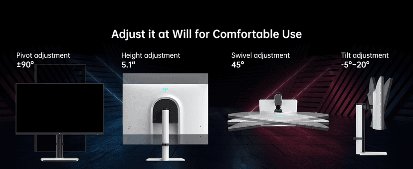 KTC 27 Inch Dual Mode Mini LED Monitor - 4K UHD at 160Hz & 1080P FHD 320Hz Gaming Monitor, 65W Type-C Port, HDR1400 Fast IPS Panel, Adaptive-Sync, HDMI 2.1 & DP 1.4, Height Adjustment, VESA Wall Mount