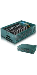 8GPU Mining Rig Complete Crypto Miner with Windows10,Including 8GPU Mining Motherboard 2000W Power Supply,CPU,SSD,4G RAM, 8 GPU Mining Case for ETC/LTC/XHV/Monero/Ravencoin(Without GPU)