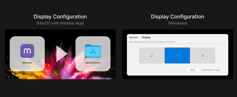 16" Pro Triple Laptop Screen Extender, Dual 16" 2k Portable Monitors, 144Hz, 100% DCI-P3, Compatible with 16" MacBook Pro M1, M2, M3, M4 & Windows Laptops, for Gaming, Creators, & Professional