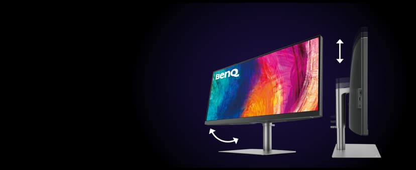 BenQ PD3420Q Ultrawide Creator Monitor for Macbook 34" WQHD 1440p | 100% Rec.709 & sRGB, 98% P3 | IPS | DeltaE ≤3 | Pantone | AQCOLOR | KVM | Calibration Report | Erognomic | USB-C (65W) | USB Hub
