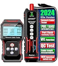 NOYAFA NF-859GK Network Cable Tester with IP Tester 10mw Visual Fault Locator,PING/POE/RJ45 RJ11 CAT5 CAT6 Cable Toner Ethernet Tester for Phone Lines CAT3, Ethernet,Wire Tracer LAN Network Tool