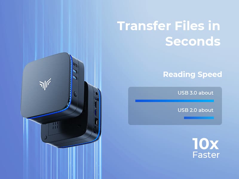 KAMRUI AK1PLUS Mini PC, N95 Processor (up to 3.4GHz), 8GB DDR4 RAM 256GB M.2 SSD, Mini Desktop Computer Support 2.5" SSD, Dual 4K, WiFi, Ethernet for Business, Office, Home