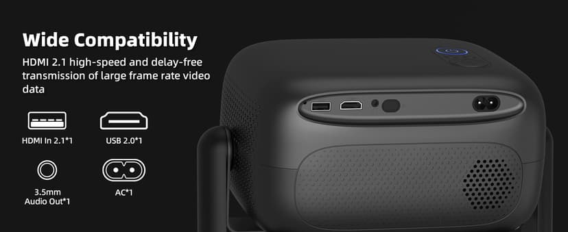 Netflix Officially Licensed Projector,BETTDOW Closed-Design Projector with Wifi 6 and Bluetooth 5.2,Intelligent Voice Assistant,Electric Focus Projector for Netflix/YouTube/Prime Video/D+