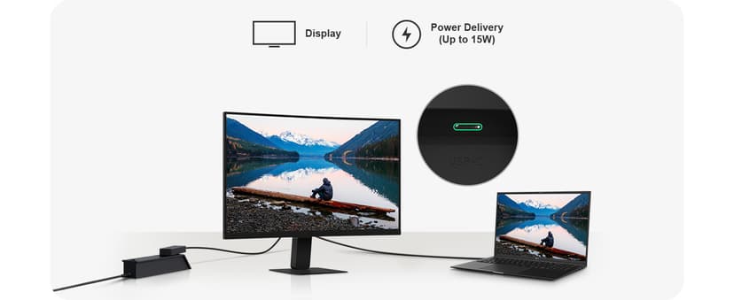 LG 24U421A-B 24-inch Full HD (1920 x 1080) Curved Computer Monitor, 100Hz, 5ms, HDR10, 3-Side Borderless, Switch, HDMI, USB Type-C 15W PD, Tilt Slim Stand, Black