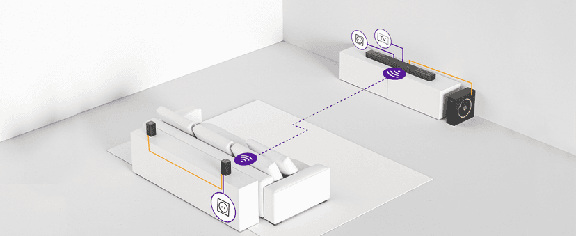 ULTIMEA 5.1.2ch Sound Bar with Dolby Atmos, Surround Sound System for TV with 2 Surround Speakers, Sound Bar for Smart TV, Soundbar with Subwoofer for Home Theater, BT 5.4, HDMI eARC, Skywave F40