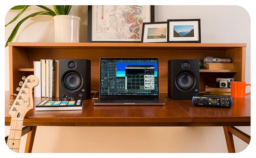 PreSonus Eris 4.5BT Bluetooth Studio Monitors, Pair — 4.5" Inch Powered Bookshelf Speakers, Stereo, Desktop Computer, Near Field Music Production, Audio Mixing Recording
