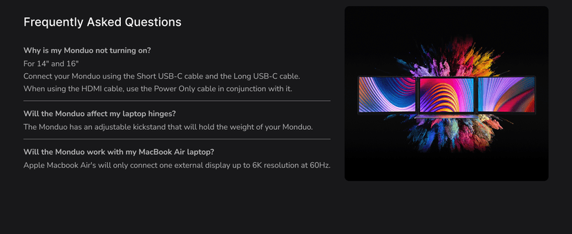 16" Pro Triple Laptop Screen Extender, Dual 16" 2k Portable Monitors, 144Hz, 100% DCI-P3, Compatible with 16" MacBook Pro M1, M2, M3, M4 & Windows Laptops, for Gaming, Creators, & Professional