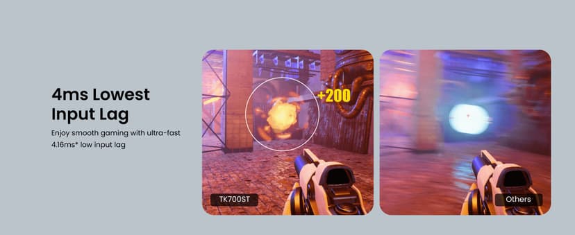 BenQ TK700ST 4K HDR 3000 Lumens Short Throw Movie and Gaming Projector | 4ms Response Time | 240Hz Refresh Rate | HDR10 & HLG | ARC/eARC Support | 2D Keystone | 1.2x Zoom | Golf Simulation