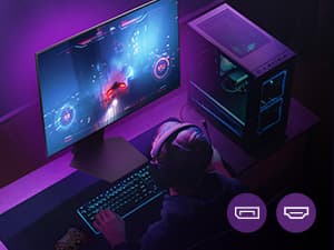 LG 32GS95UE 32-inch Ultragear OLED Gaming Monitor UHD 240Hz 0.03ms DisplayHDR True Black 400 AMD FreeSync Premium Pro NVIDIA G-Sync HDMI 2.1 DisplayPort Tilt/Height/Swivel Stand Black