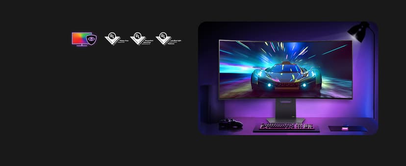 LG 39GS95QE Ultragear OLED Curved Gaming Monitor 39-Inch WQHD 800R 240Hz 0.03ms DisplayHDR True Black 400 AMD FreeSync Premium Pro NVIDIA G-Sync HDMI 2.1 DisplayPort Tilt/Height/Swivel Stand - Black