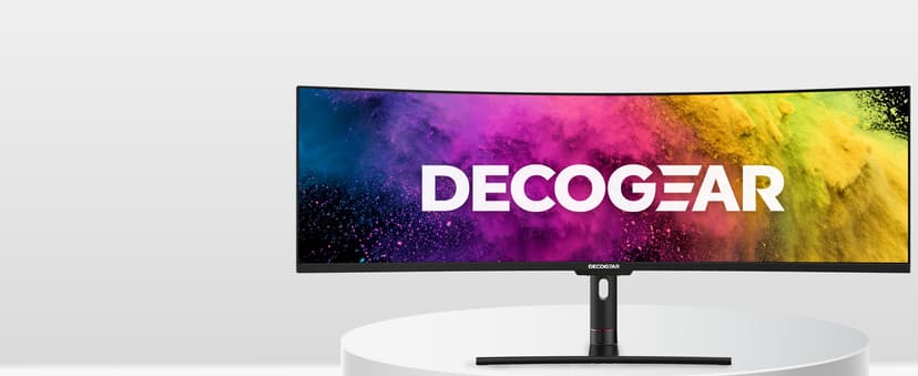 Deco Gear 49" Curved Ultrawide 5K Gaming Monitor, 32:9, 120 Hz, 101% NTSC 100% sRGB, Adjustable, Home Office and Entertainment Workstation