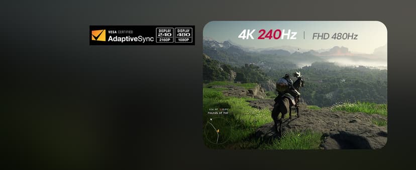 LG 27G850A-B 27-inch Ultragear 4K UHD (3840 x 2160) IPS Gaming Monitor, Dual-Mode 240Hz, 1ms, NVIDIA G-Sync Compatible, AMD FreeSync Premium Pro, VESA DisplayHDR 600, HDMI, DisplayPort 2.1, Black