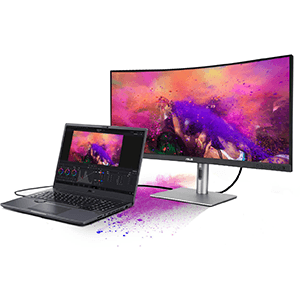 ASUS ProArt Display 34” Ultrawide Curved Professional HDR Monitor (PA34VCNV) - IPS, 21:9 3440 x 1440, 3800R Curve, 100% sRGB/Rec709, ΔE<2, Calman Verified, USB-C Docking PD 96W, RJ45, 3 Year Warranty