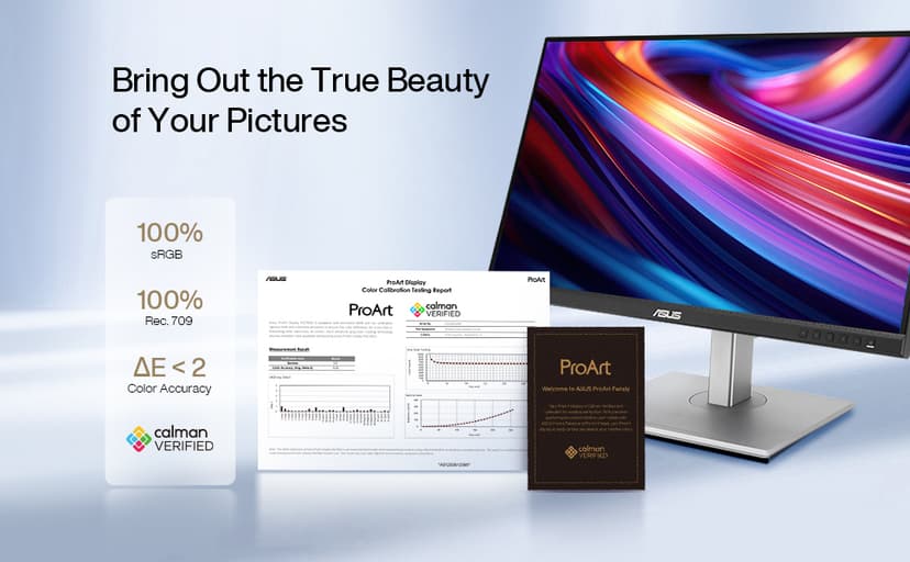 ASUS ProArt Display PA247CV 23.8 inch Monitor – IPS, Full HD (1920 x 1080), 100% sRGB, 100% Rec. 709, Color Accuracy ΔE < 2, Calman Verified, USB-C, Compatible With Laptop & Mac Monitor,BLACK