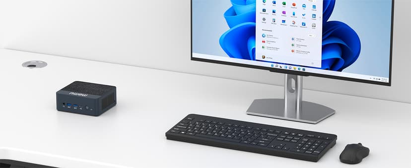 AWOW Mini PC Intel Core i5 12600H(12C/16T, up to 4.5GHz), HI12 Mini Computers 16GB DDR4 512GB PCIe3.0 SSD, Mini Desktop Computers Triple Display 4K, RJ45 2.5G LAN, Type C, WiFi 6, BT5.2