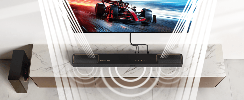 ULTIMEA 5.1.2ch Sound Bar with Dolby Atmos, Surround Sound System for TV with 2 Surround Speakers, Sound Bar for Smart TV, Soundbar with Subwoofer for Home Theater, BT 5.4, HDMI eARC, Skywave F40